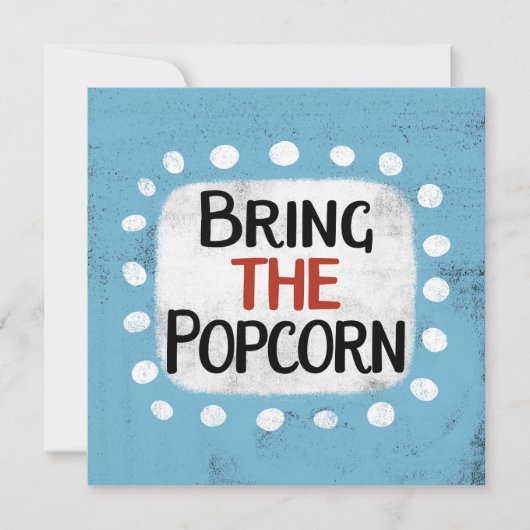 Apportez La Carte De Voeux Popcorn (Devant)
