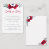 Apportez la carte d'insertion de Baby shower Book (Devant / Derrière)
