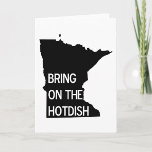 Apportez sur la carte de voeux drôle de Hotdish