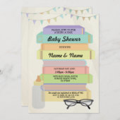 Apportez un Invitation de bibliothèque de livres d (Devant / Derrière)