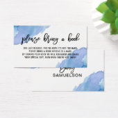 APPORTEZ UN LIVRE Baby shower Aquarelle Bleu (Bureau)