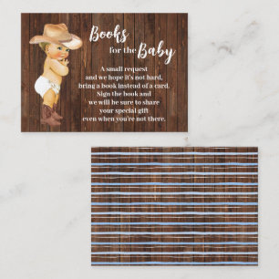 Apportez un livre Petit Cowboy Baby shower carte d