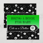 Apportez un livre pour la carte Baby shower bébé (Devant / Derrière)