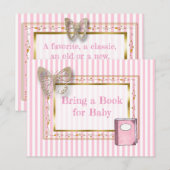 Apportez un livre pour la carte Baby shower bébé (Devant / Derrière)