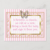 Apportez un livre pour la carte Baby shower bébé (Dos)