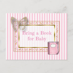 Apportez un livre pour la carte Baby shower bébé