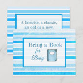 Apportez un livre pour la carte Baby shower bébé (Devant / Derrière)