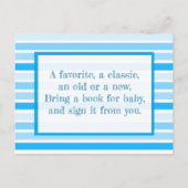 Apportez un livre pour la carte Baby shower bébé (Dos)