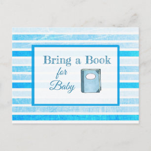 Apportez un livre pour la carte Baby shower bébé