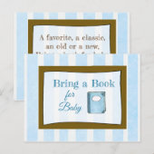 Apportez un livre pour la carte Baby shower bébé (Devant / Derrière)