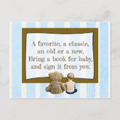 Apportez un livre pour la carte Baby shower bébé (Dos)