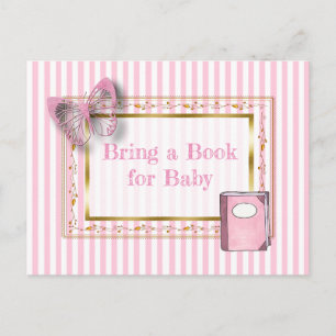 Apportez un livre pour la carte Baby shower bébé