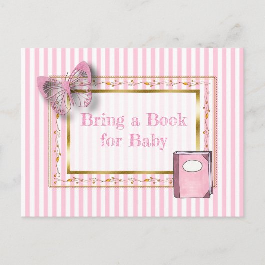 Apportez un livre pour la carte Baby shower bébé (Devant)