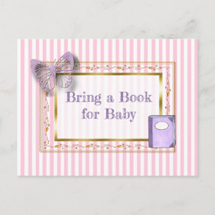Apportez un livre pour la carte Baby shower bébé
