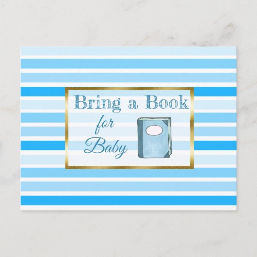 Apportez un livre pour la carte Baby shower bébé (Devant)