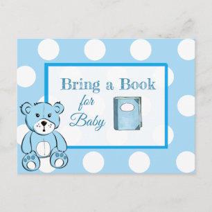 Apportez un livre pour la carte Baby shower bébé