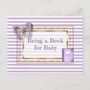 Apportez un livre pour la carte Baby shower bébé