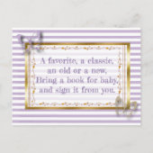 Apportez un livre pour la carte Baby shower bébé (Dos)