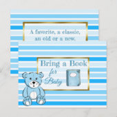 Apportez un livre pour la carte Baby shower bébé (Devant / Derrière)