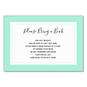 Apportez une carte de Baby shower verte à la menth