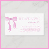 Apportez Une Carte De Bow Bow Rose Recette