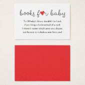 Apportez une carte de demande de livre Baby shower (Devant & derrière)