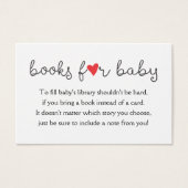Apportez une carte de demande de livre Baby shower (Devant)