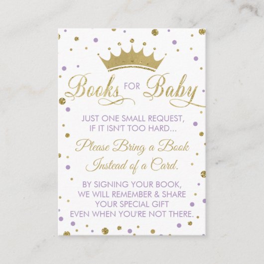 Apportez Une Carte De Livre, Princesse, Baby showe (Devant)