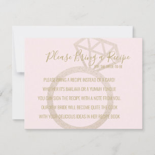 Apportez une carte de recette pour l'invitation à
