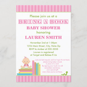 Apportez Une Invitation Baby shower Livre 5x7 Card