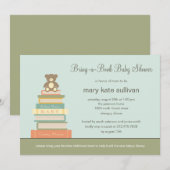 Apportez Une Invitation De Baby shower De Livre (B (Devant / Derrière)
