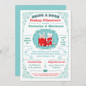 Apportez une librairie Bébé Douche invitations (Devant / Derrière)