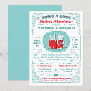 Apportez une librairie Bébé Douche invitations