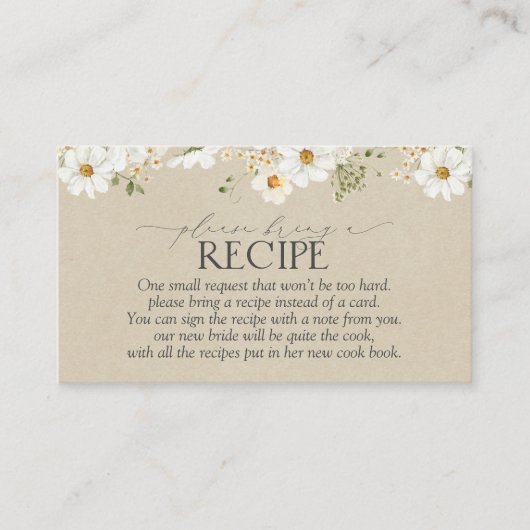 Apportez Une Recette Rustique Carte De Boîtier De  (Devant)