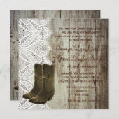 Apportez vos bottes épousant des invitations (Devant / Derrière)