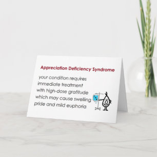 Appreciance Deficiency Syndrome - grappig bedankt