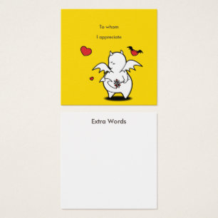 appreciatie Devil message Vierkante Visitekaartjes