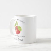 Appréciation de l'enseignant Apple Nom Mug Cadeau (Devant gauche)