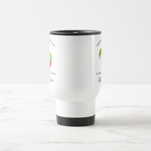 Appréciation de l'enseignant Apple Nom Voyage Mug  (Centre)