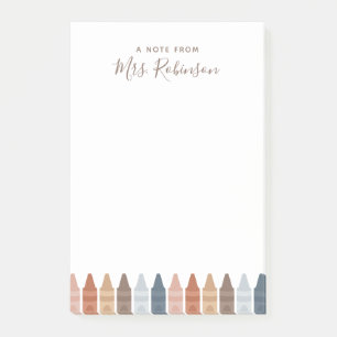 Appréciation de l'enseignant Boho Crayon Post-it N