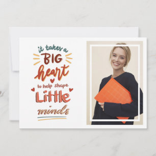 Appréciation de l'enseignant Carte de voeux photo