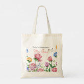 Appréciation de l'enseignant floral merci sac four (Dos)