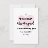 Appréciation de l'enseignant Merci École sur mesur (Devant)