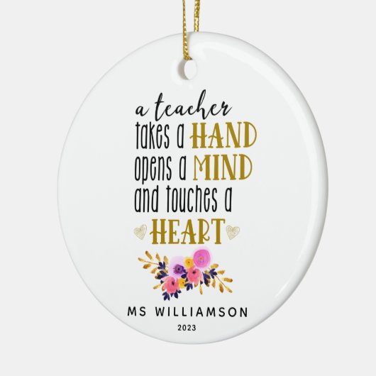 Appréciation de l'enseignant Typographie Ornement  (Gauche)