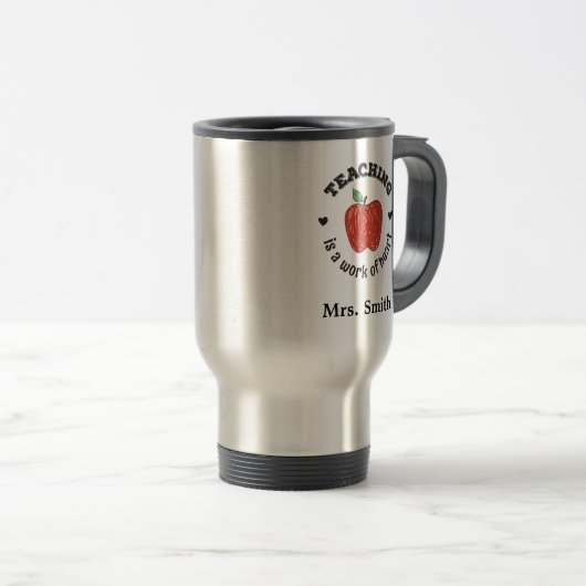 Appréciation de l'enseignant Voyage Mug (Devant droit)