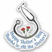 Appreciation Doctor's Day Stethoscoop Sticker (Voorkant)