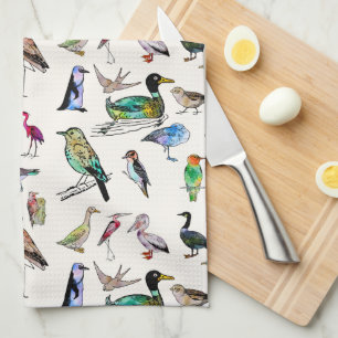 Appréciation d'oiseaux Serviettes de cuisine