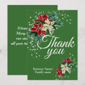 Appréciation du Merci d'affaires Floral Green (Devant / Derrière)