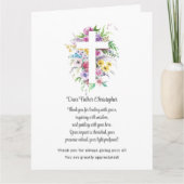 Appréciation du pasteur Carte de remerciements flo (Devant)