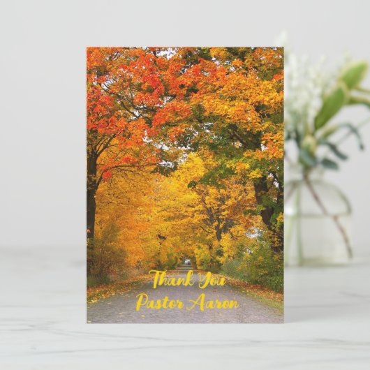 Appréciation du pasteur Scène d'automne carte plat (Debout devant)